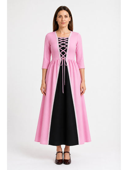 Medieval Princess Dress with White Trim and Lacing main product view