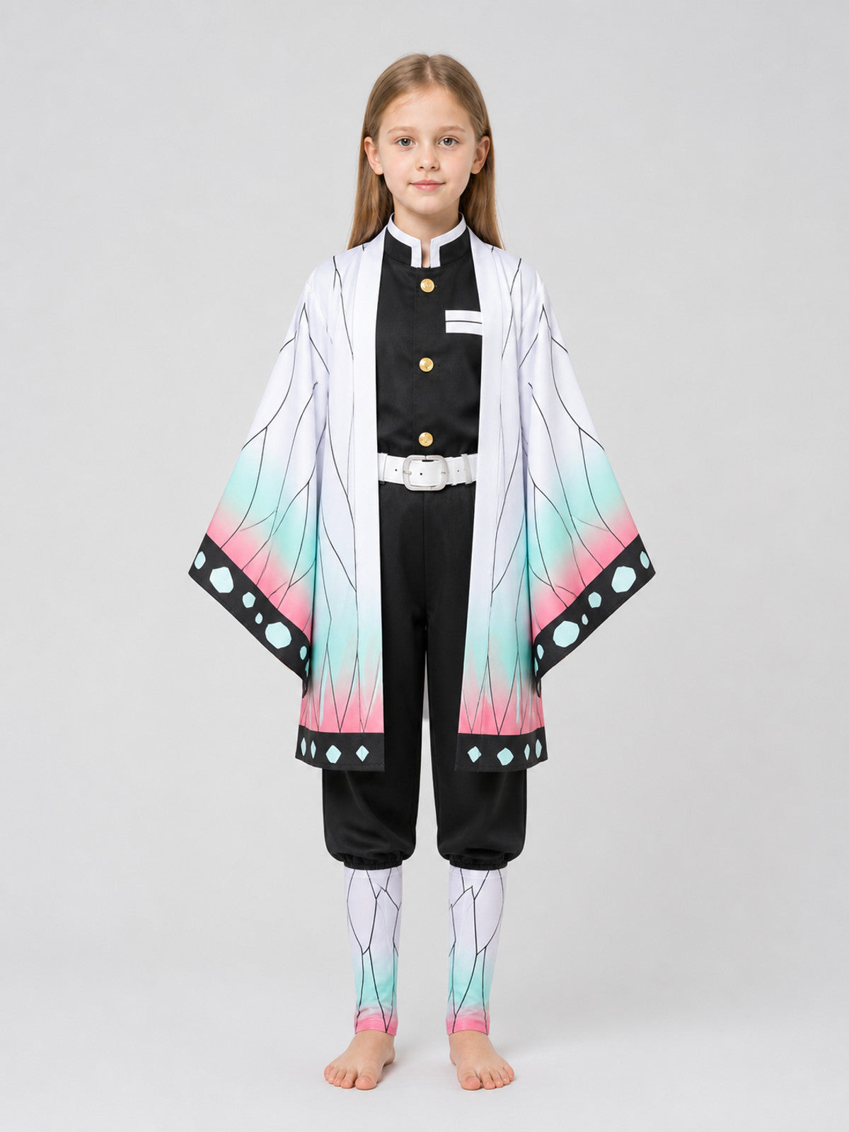Shinobu Kocho Cosplay Costume, Cape Set on-model view