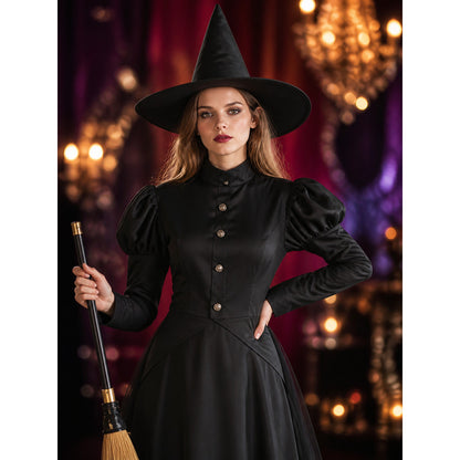 Costume Set with Dress, Hat, and Underskirt on-model view