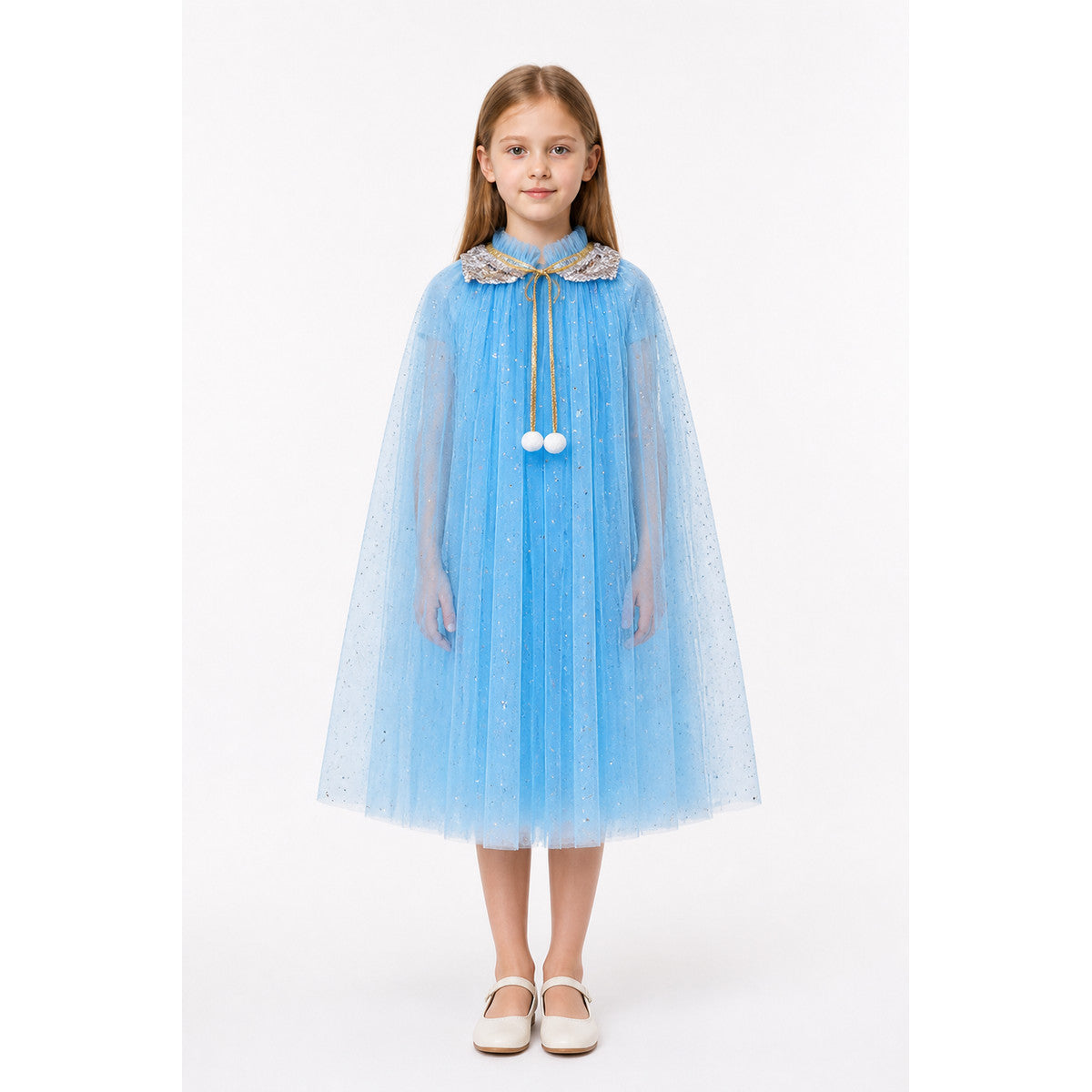 Children's Halloween Cape with Sequins and Stars main product view