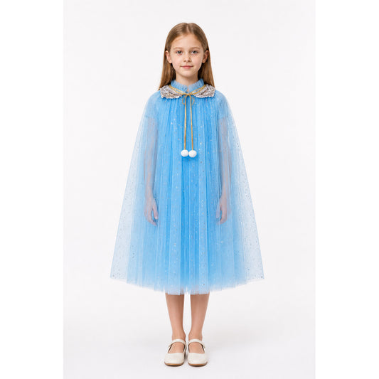 Children's Halloween Cape with Sequins and Stars main product view