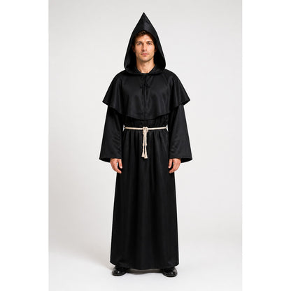 Robe with a Pointed Hood and Flared Sleeves main product view