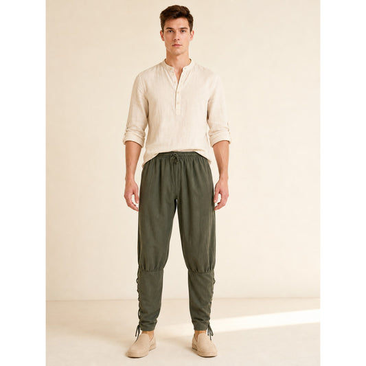 Men's Loose-Fit Pants with Drawstrings