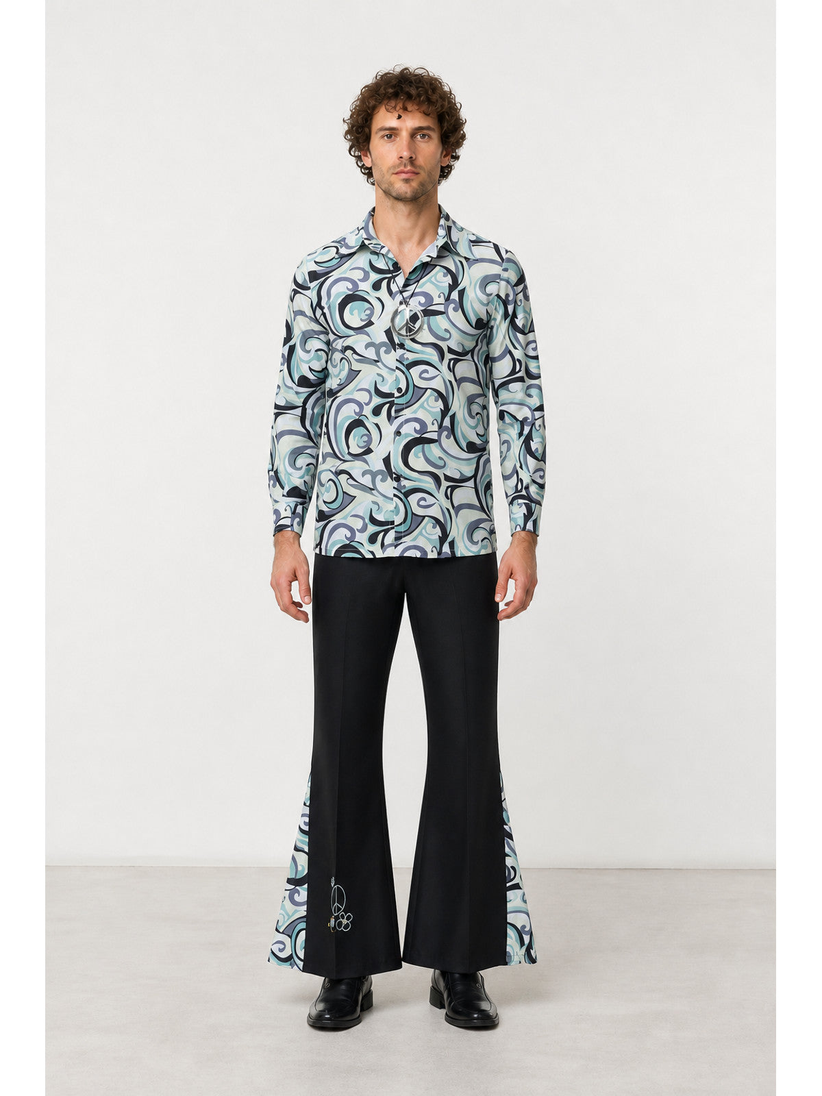 Vintage Stage Costume with Flared Pants and Pattern main product view