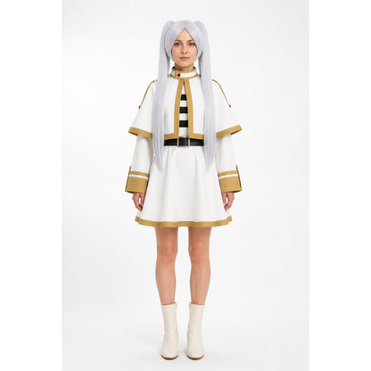 Gray Frieren Cosplay Costume with Cape and Wig main product view