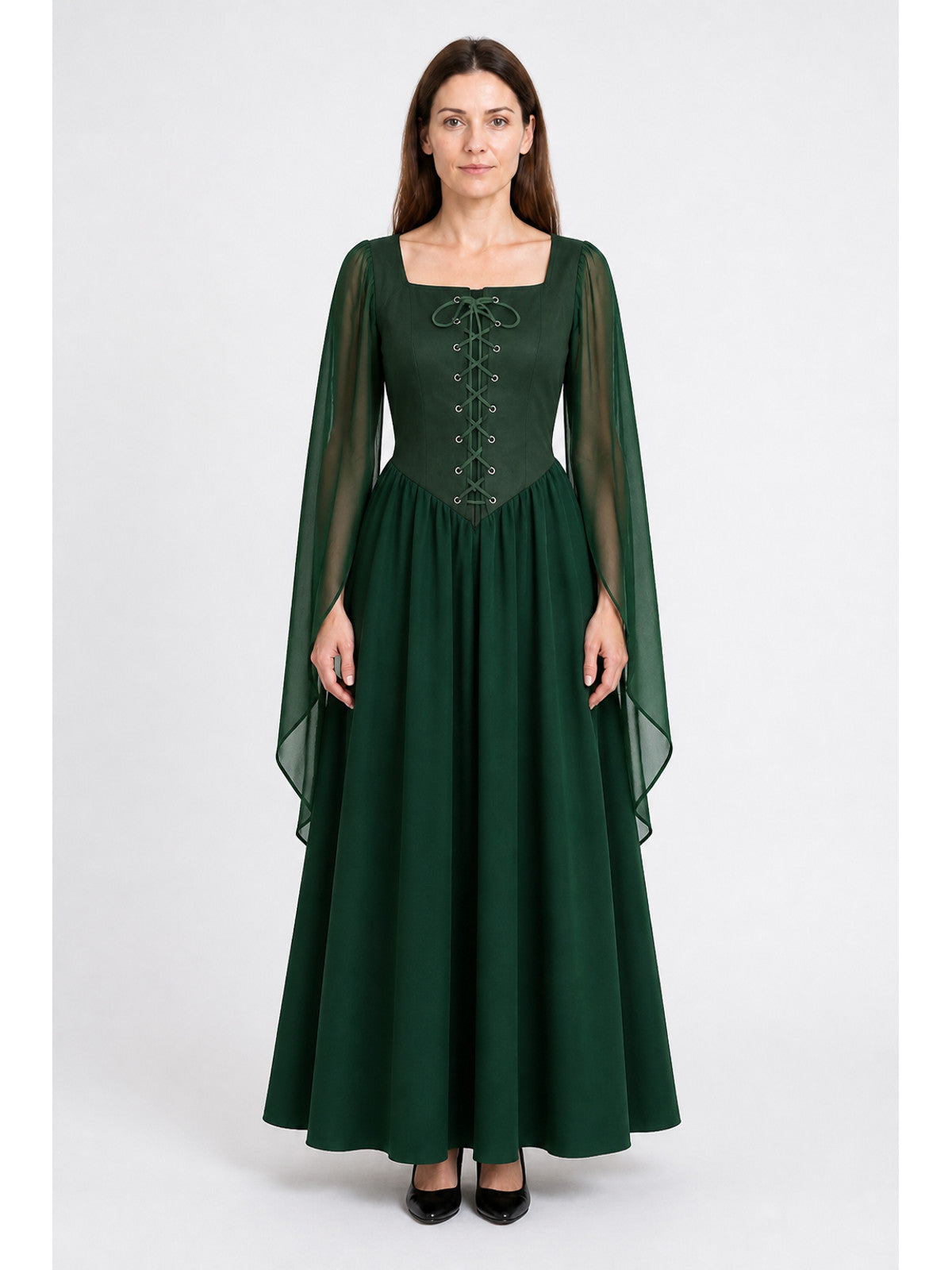 Pirate Dress with Flared Sleeves and Lacing main product view