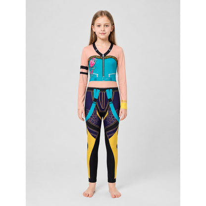 Jumpsuit with a Geometric 3D Print and Flowers on-model view