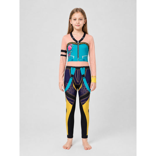 Jumpsuit with a Geometric 3D Print and Flowers on-model view