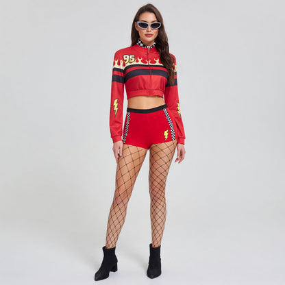 Auto Racing Stage Costume: Top and Shorts