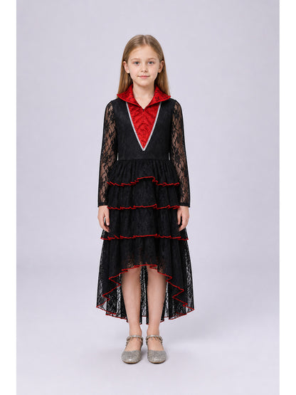 Halloween Dress with a Layered Asymmetrical Skirt main product view