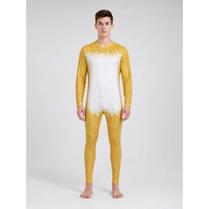 Fox cosplay costume, one-piece jumpsuit on-model view