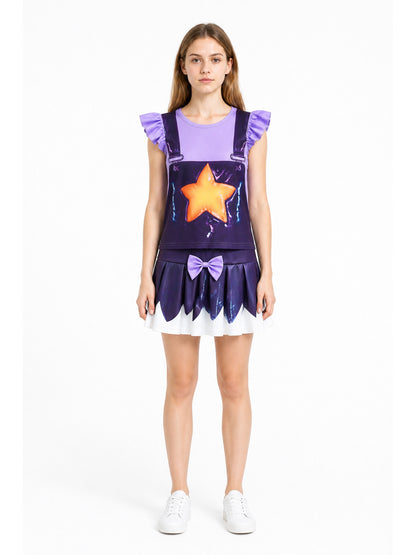 Skirt and Top Set, Star Print, Style 86148 main product view