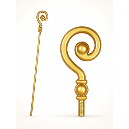 Gold-Tone Magic Wand with Orb Decoration and Curl