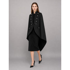 Black carnival tailcoat with a high collar