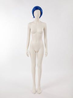 Blue Bob Wig with Side-Swept Bangs for Cosplay and Parties
