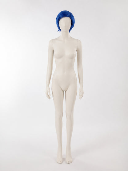 Blue Bob Wig with Side-Swept Bangs for Cosplay and Parties main product view