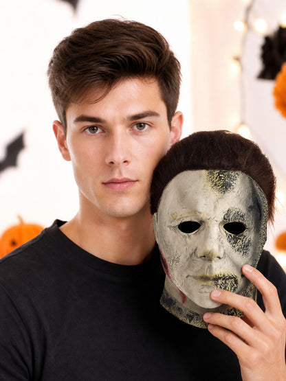 Red Face Mask with a Realistic Scary Face