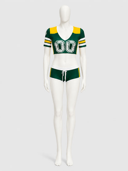 Sports Set with Shorts and Number 00 in Three Colors