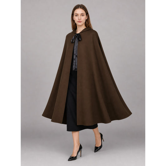 Brown Hooded Carnival Cloak