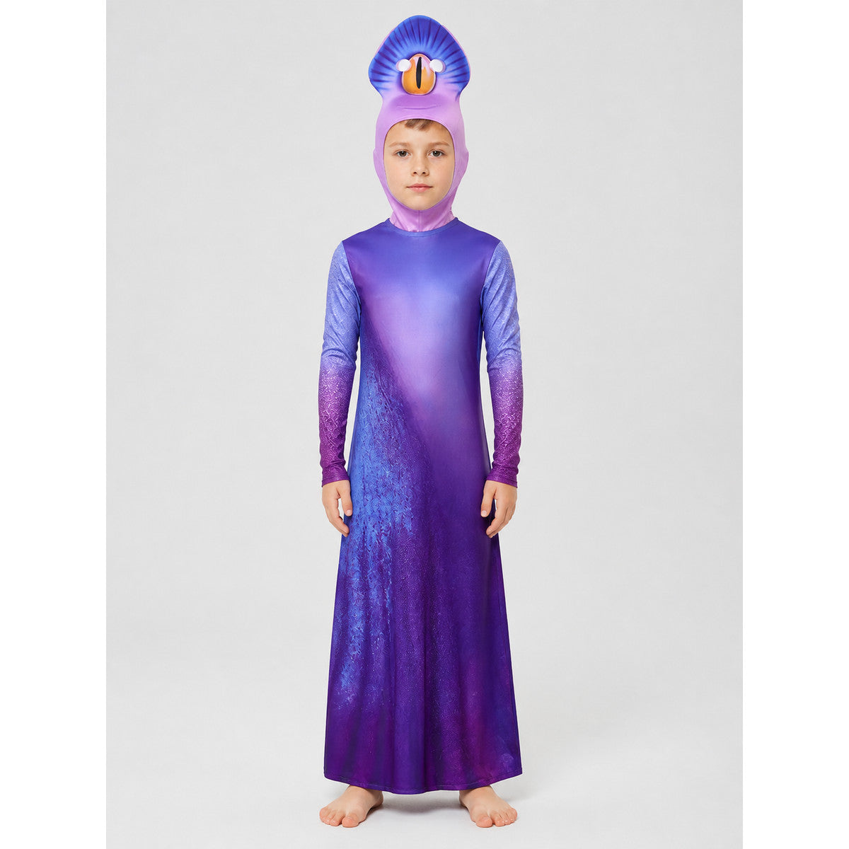 Halloween Fish Costume with Hood on-model view