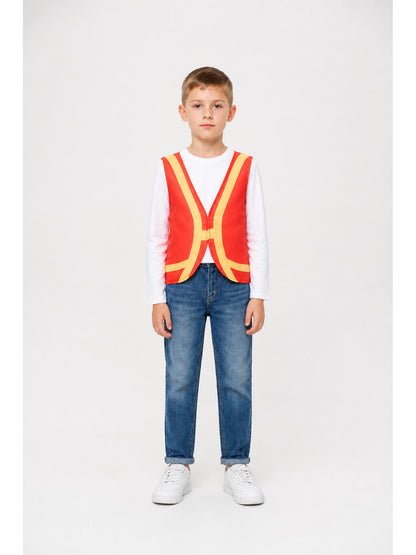 Zootopia Costume Vest, Red with Yellow Trim main product view