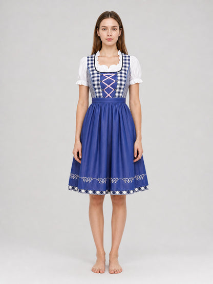 Bavarian Dirndl Dress for Oktoberfest and Festivals front view
