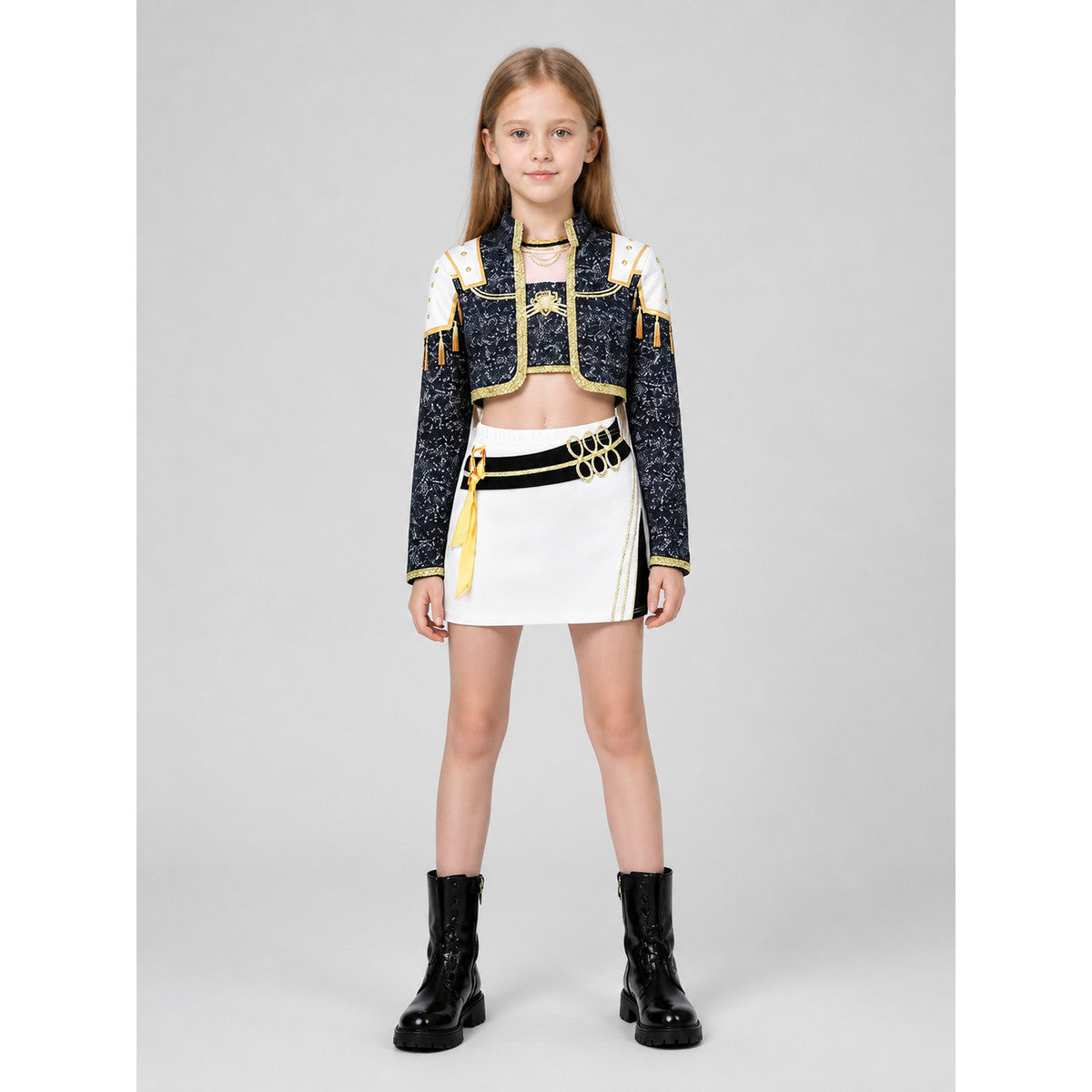 Stage Costume with Short Jacket and Skirt on-model view