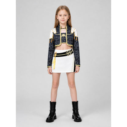 Stage Costume with Short Jacket and Skirt on-model view