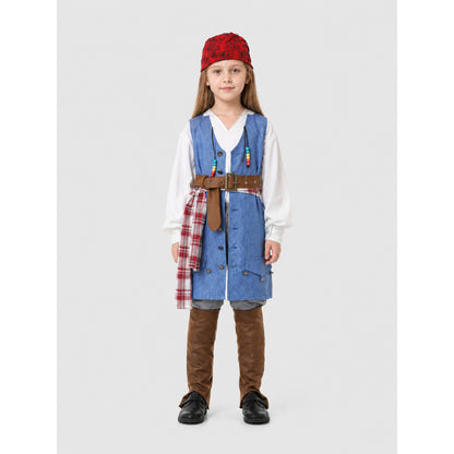 Caribbean Pirate Captain Costume for Halloween, S–XXL on-model view