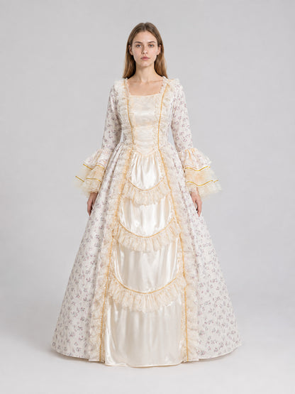 Long Victorian-Style Lace Dress on-model view