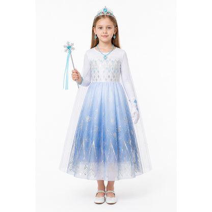 Elsa Princess Costume with Dress and Accessories main product view