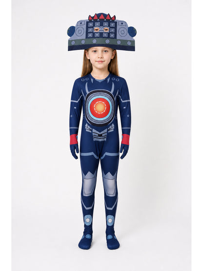 Skibidi Toilet TV Man Cosplay Jumpsuit