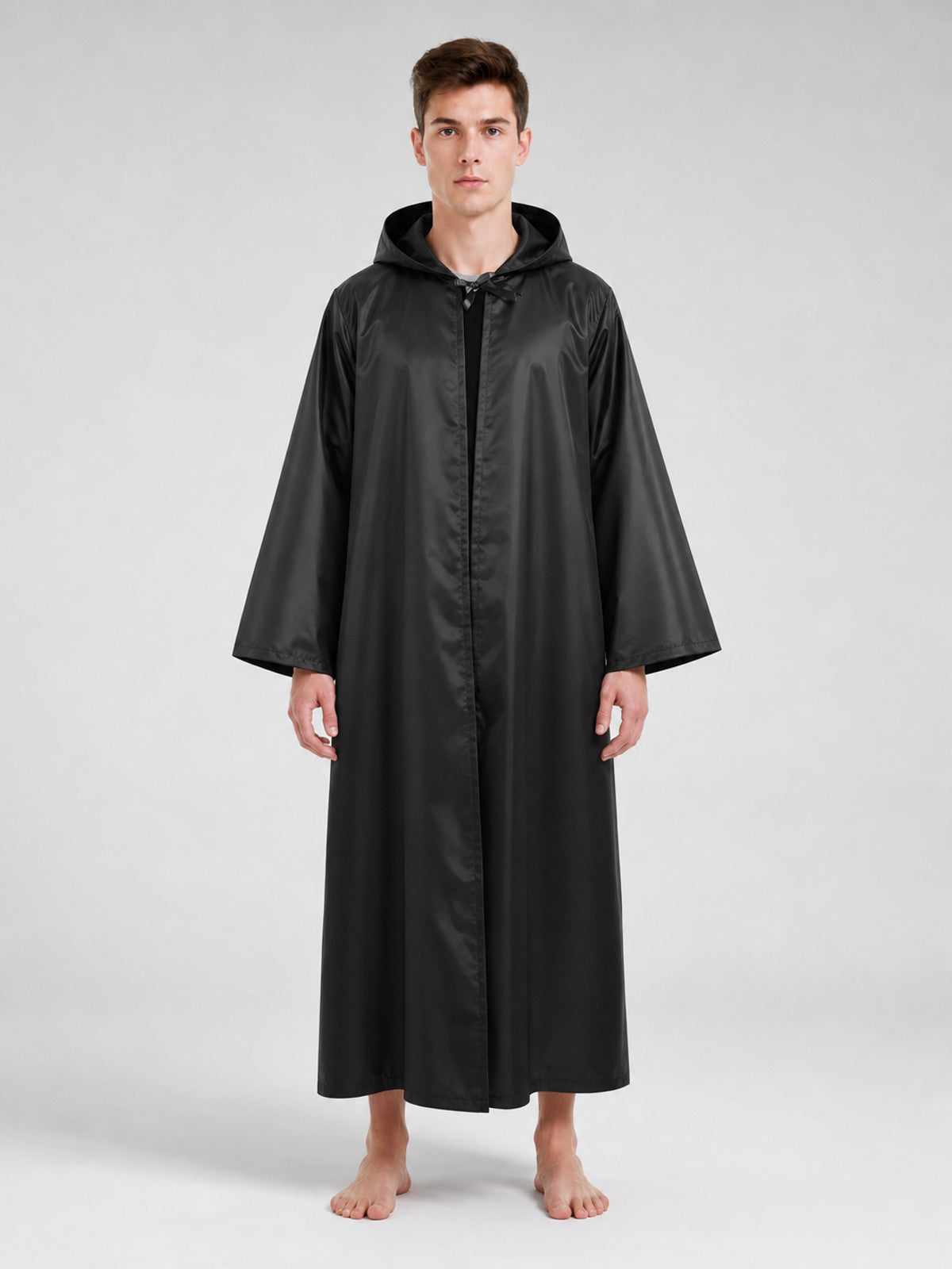 Hooded Obi-Wan Kenobi Cosplay Poncho Cloak on-model view