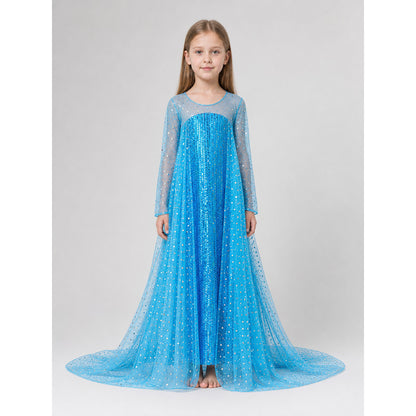 Elsa-Style Costume Dress for the Stage