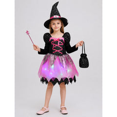 Witch Costume with Light-Up Skirt and Hat