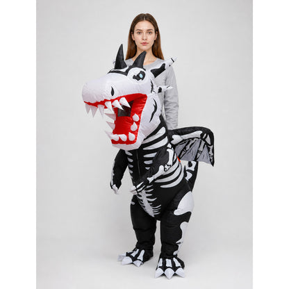 Skeleton Dinosaur Costume with Wings for Halloween