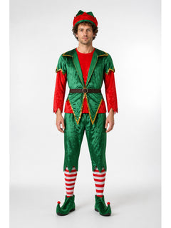 Carnival Elf Costume Jumpsuit with Hat