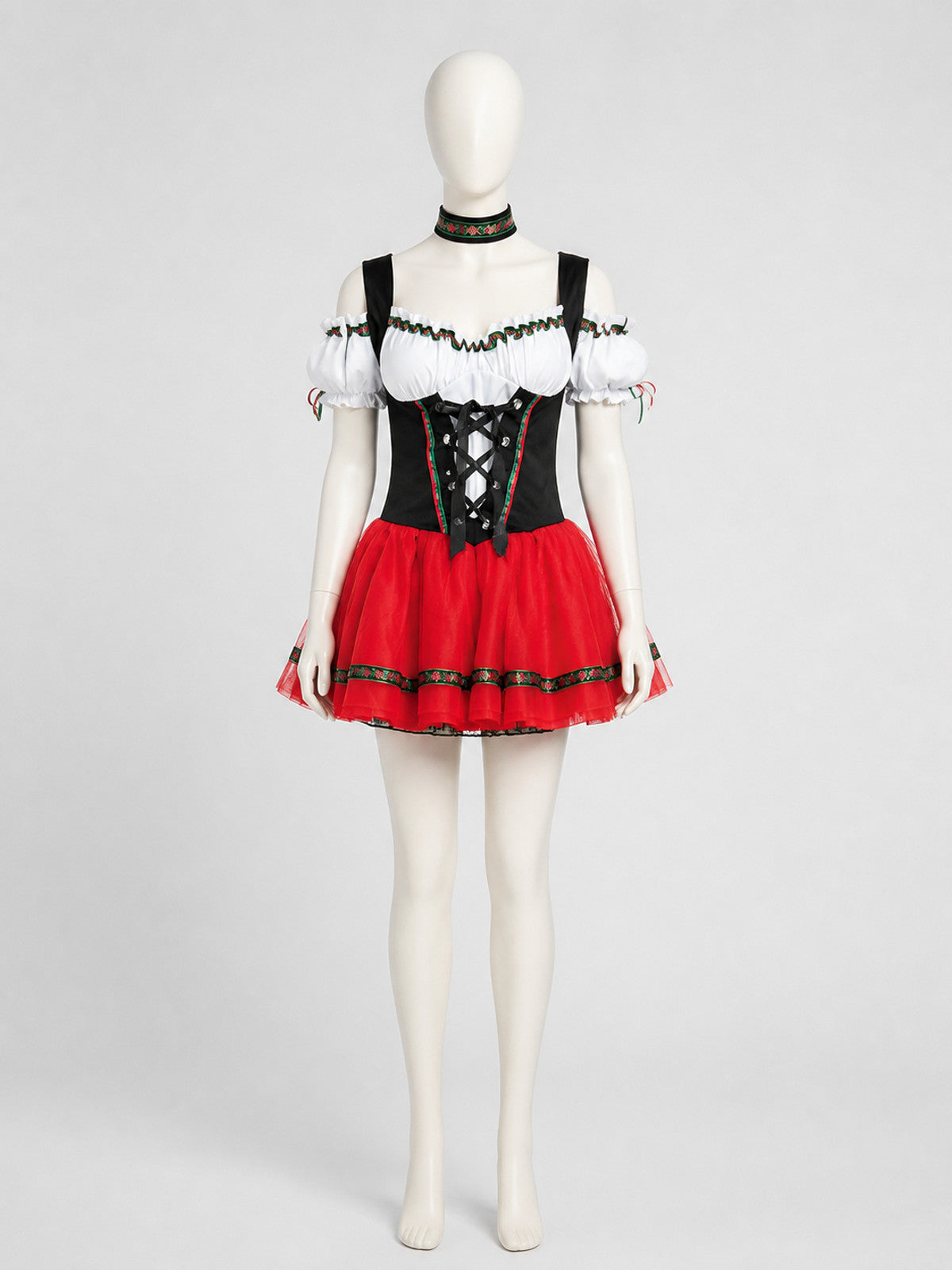 MDD Bavarian-Style Dress, Corset, Full Skirt on-model view