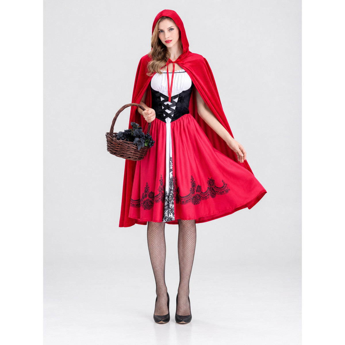 Little Red Riding Hood Costume with Cape and Dress