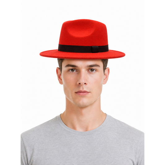 Carnival Fedora Hat with Black Ribbon