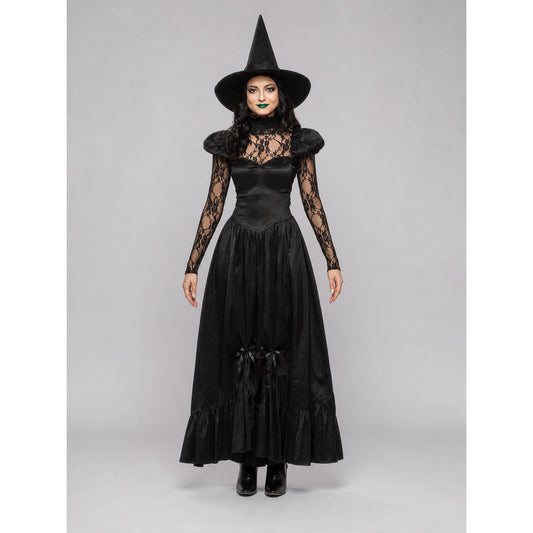 Witch Costume with Hat and Lace
