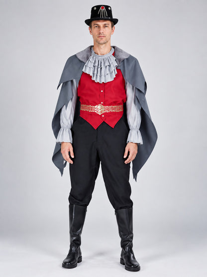 Vampire Costume: Cape, Vest, Hat