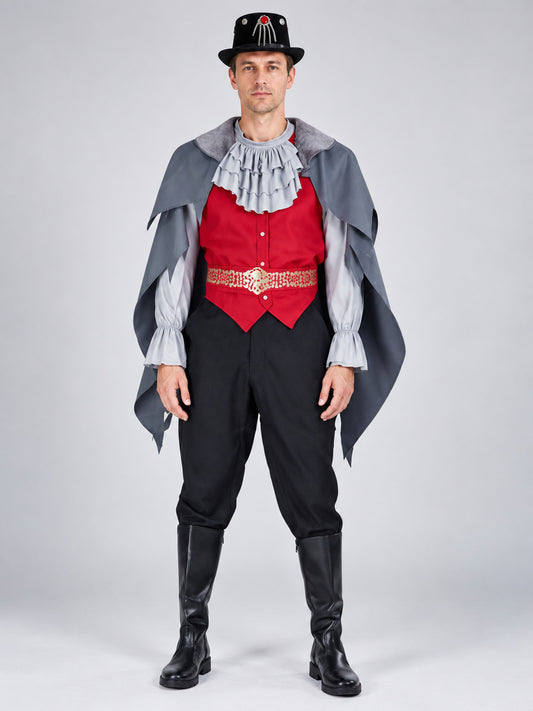 Vampire Costume: Cape, Vest, Hat