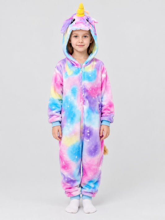 Insulated Unicorn Hooded Pajama Jumpsuit