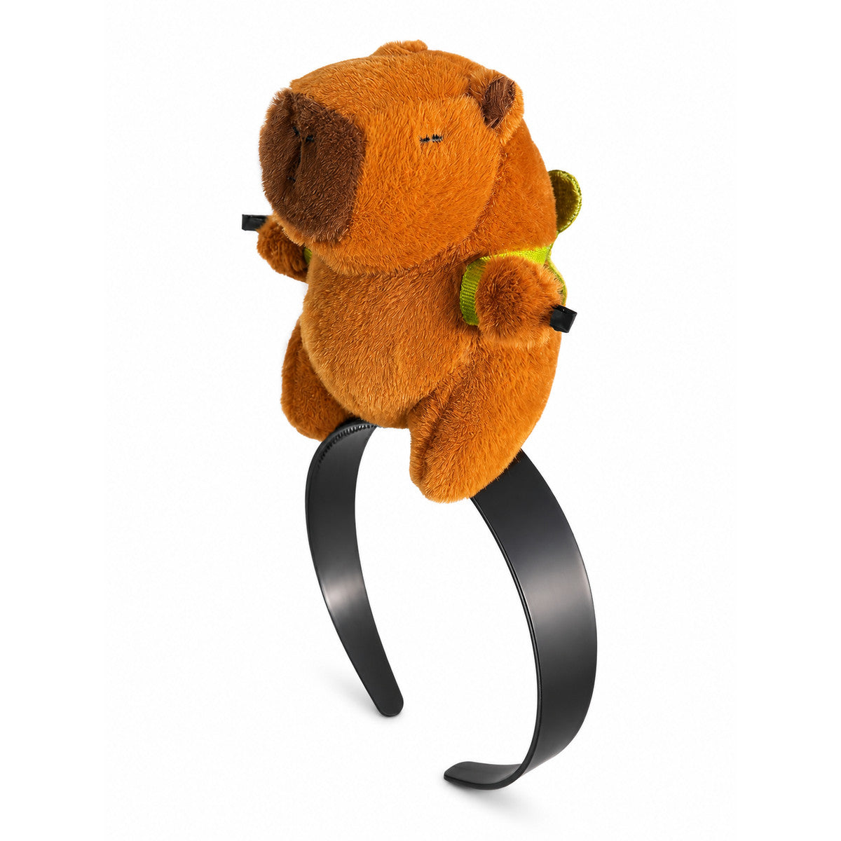 Carnival headband with a capybara in a turtle style