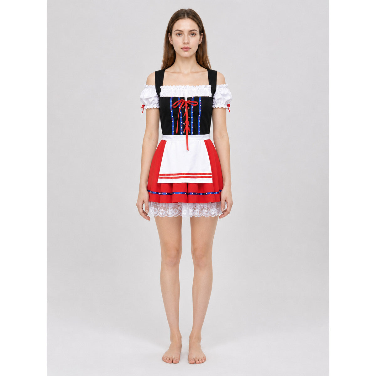 Oktoberfest-Style Costume Dress with Apron