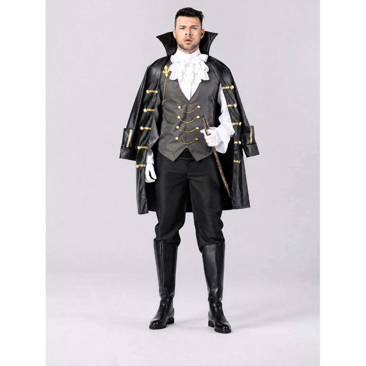 Gothic Victorian Style Carnival Costume on-model view