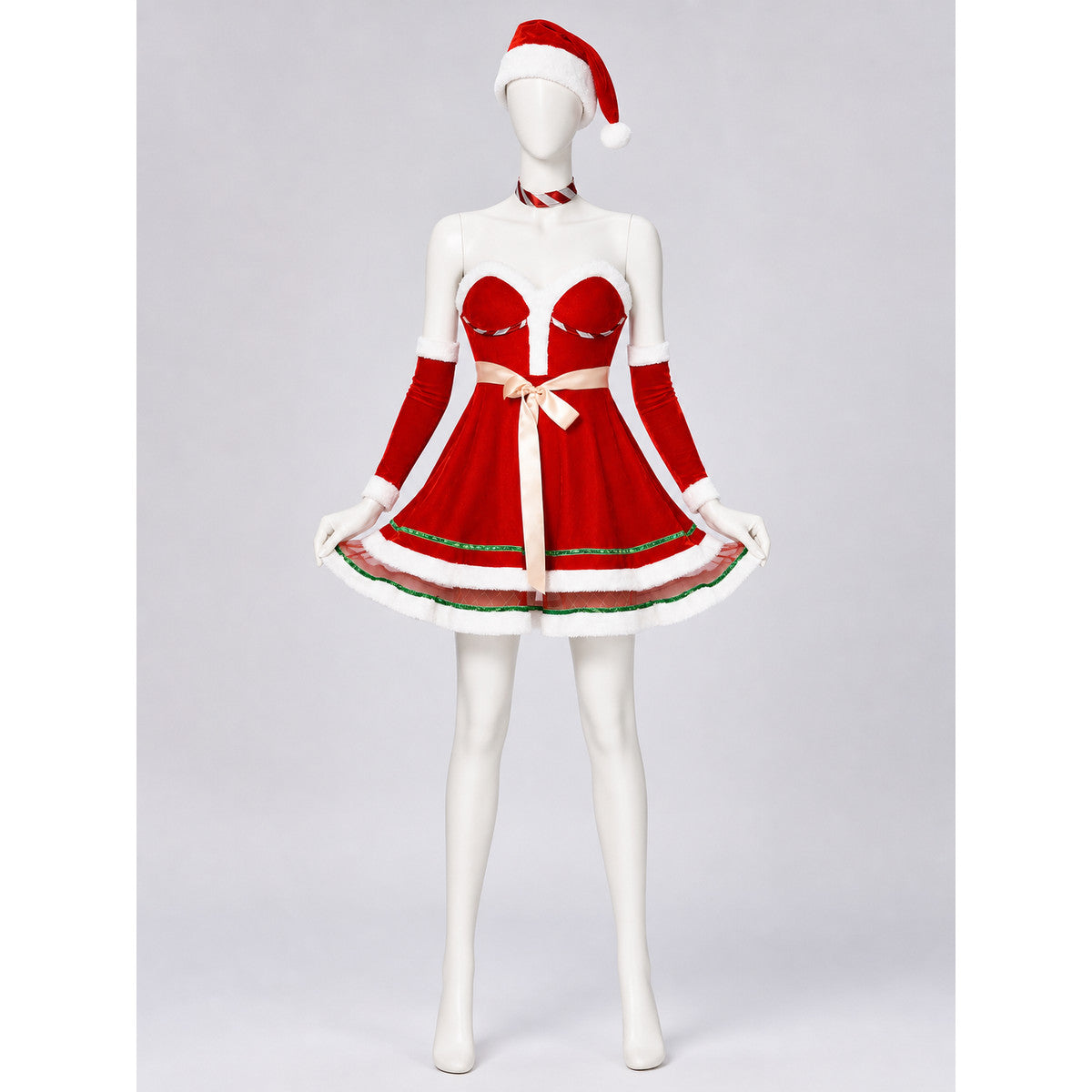 Christmas Carnival Dress with a Full Skirt