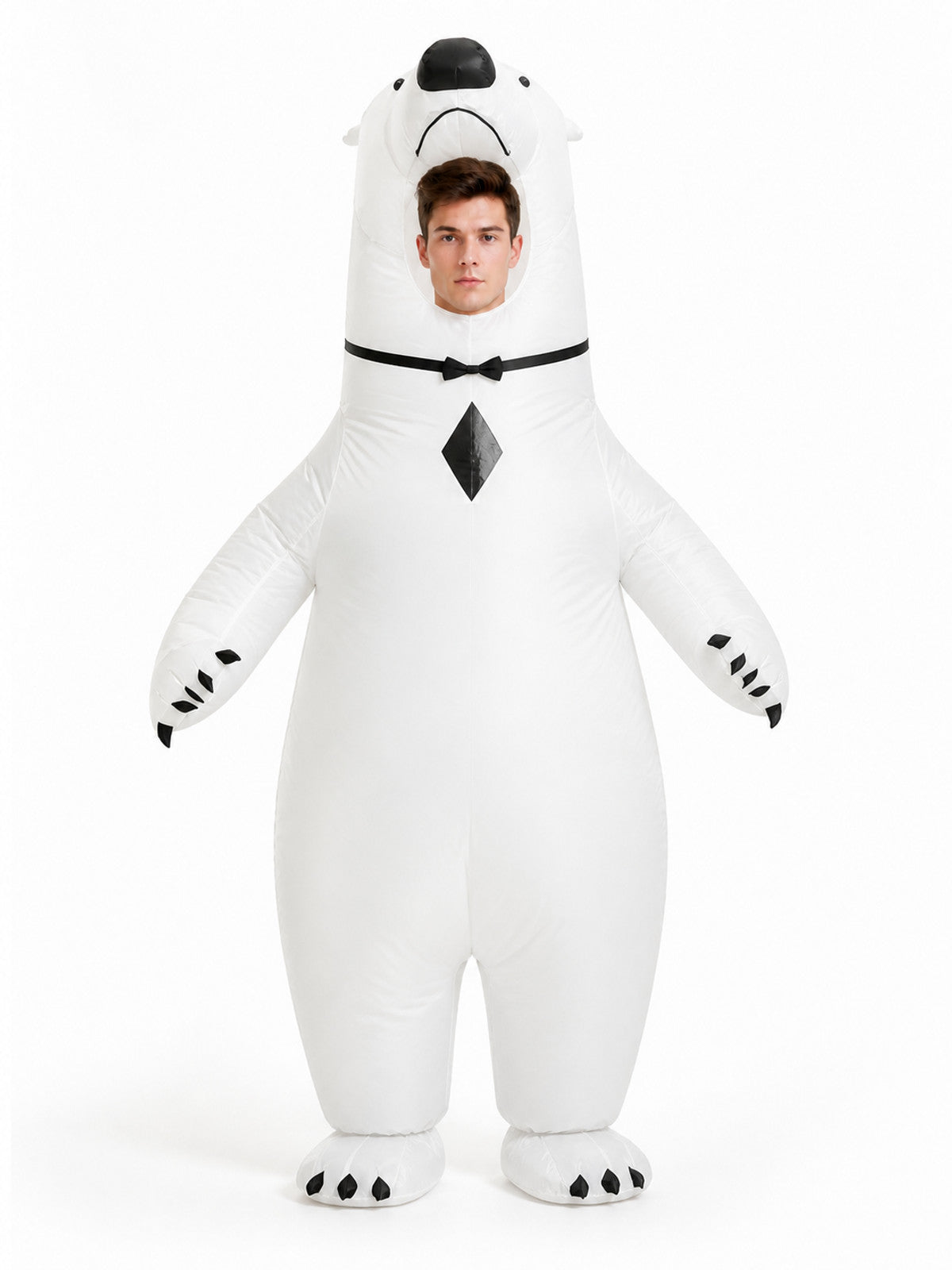 Inflatable Polar Bear Costume, Carnival, One Size front view