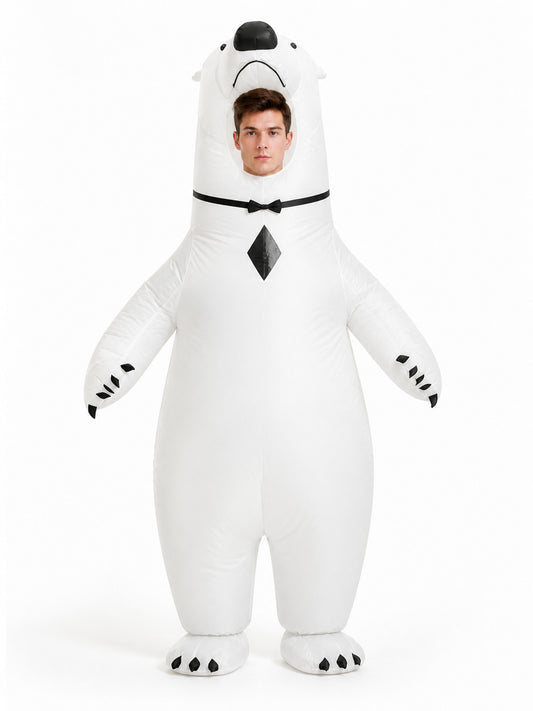 Inflatable Polar Bear Costume, Carnival, One Size front view